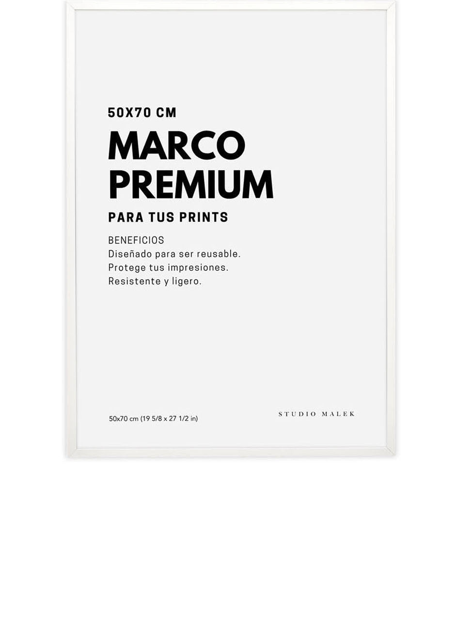 Marco para cuadro blanco 50x70 cm - Marcos